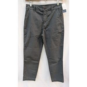 Abercrombie & Fitch Womens High Rise Straight Leg Cropped Pants 24 00R Dark Gray